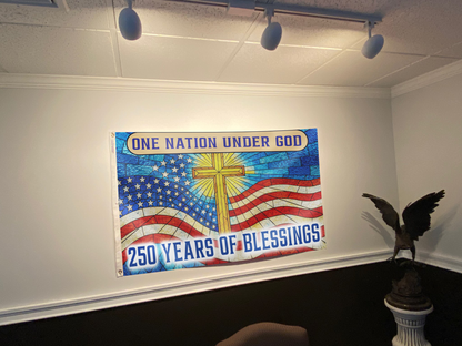 One Nation Under God Cross Flag