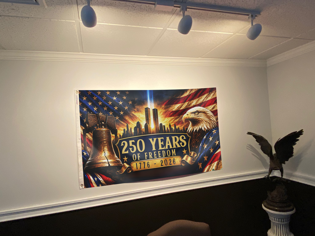 Bell and Eagle 250 Years of Freedom Flag
