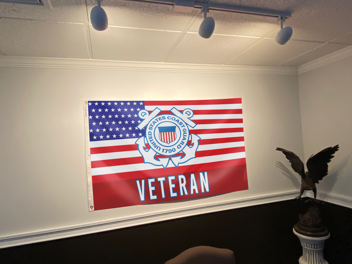 USA Coast Guard 1790 Veteran Flag