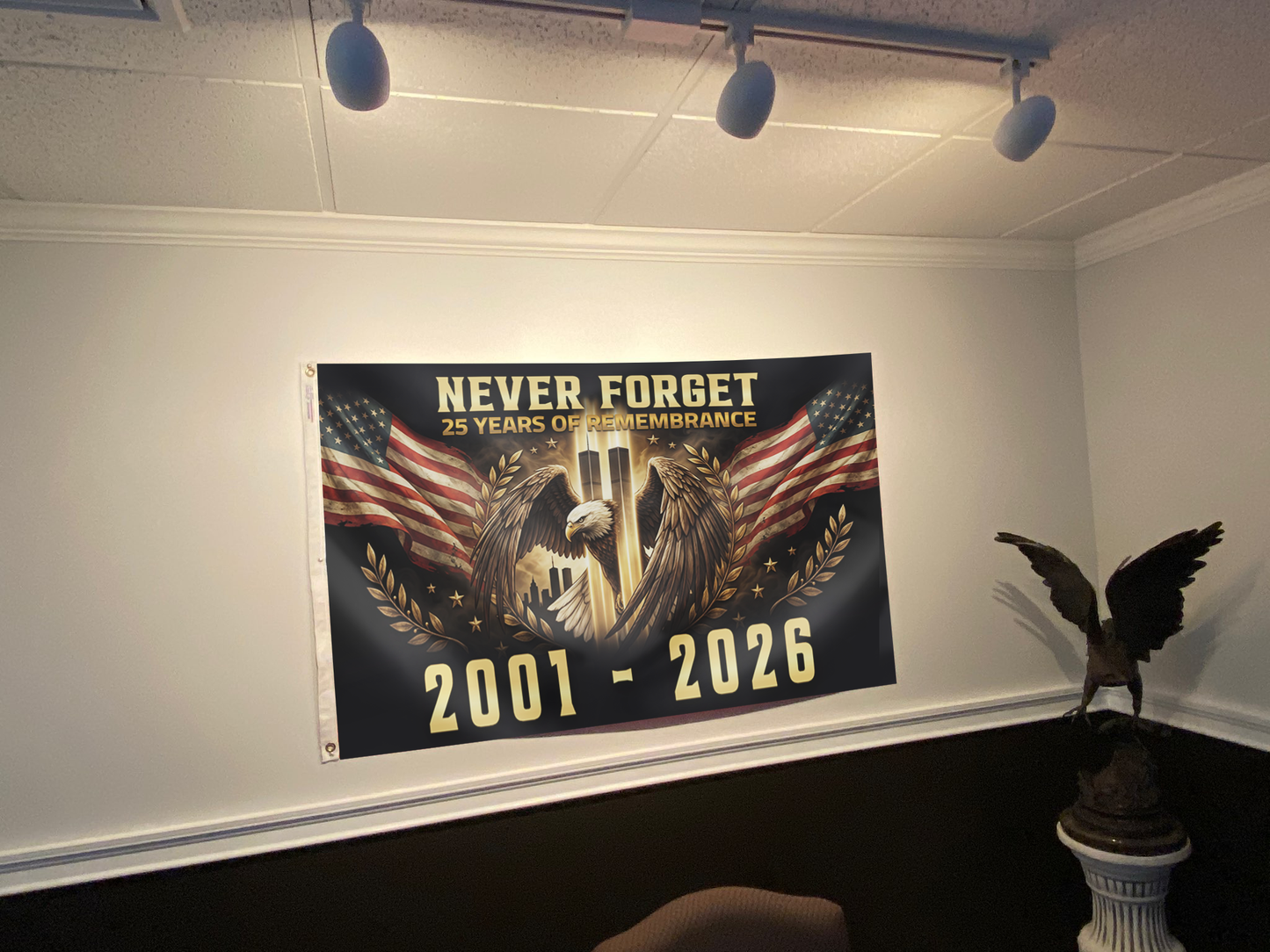 Never Forget - 25 Years of Remembrance USA Flag