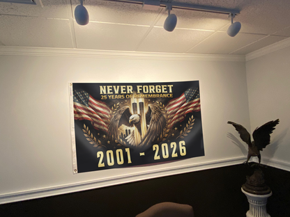 Never Forget - 25 Years of Remembrance USA Flag