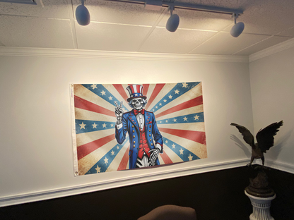 Uncle Sam Skeleton Flag