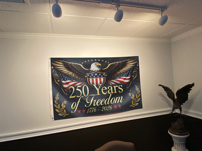 250 Years of Freedom Eagle Black Flag