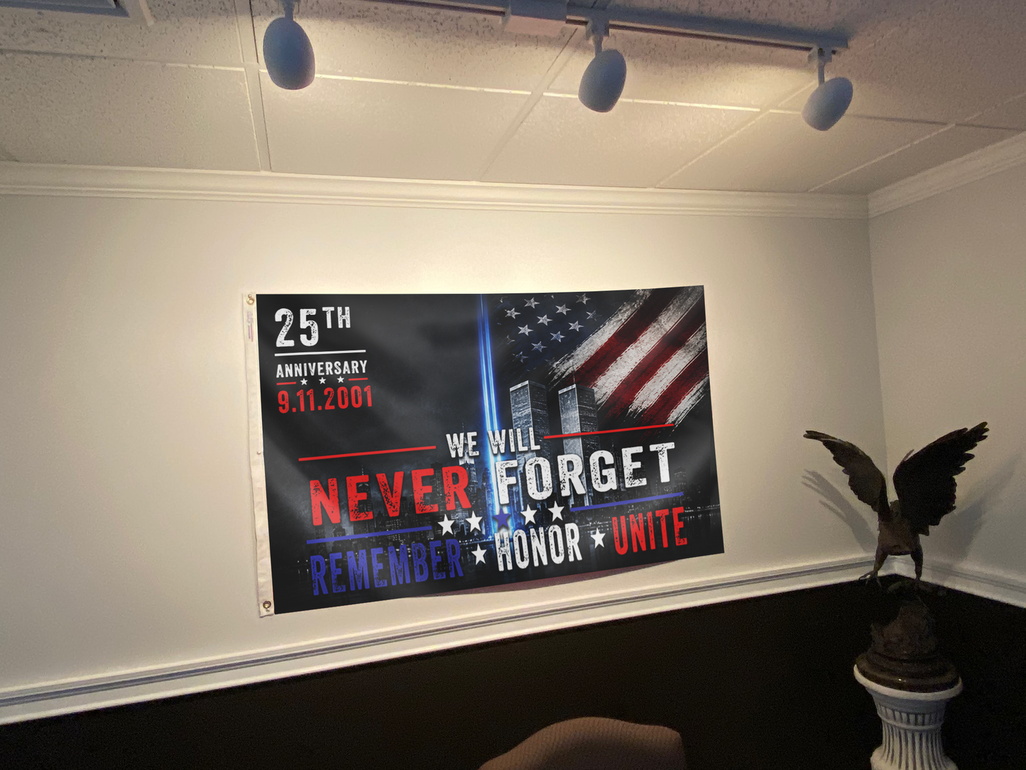 25th Anniversary We Will Never Forget Flag