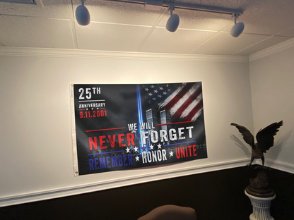 25th Anniversary We Will Never Forget Flag