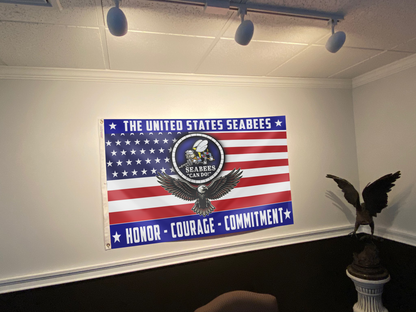 USA Seabees Eagle Flag