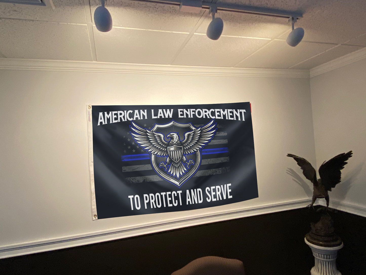American Law Enforcement - To Protect and to Serve Flag