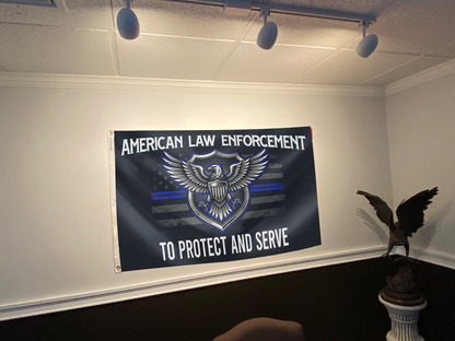 American Law Enforcement - To Protect and to Serve Flag