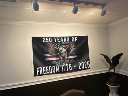 250 Years of Freedom USA Black Flag