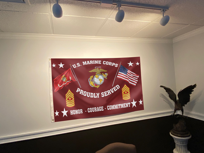 United States Marine Corps - Sergeant Major Flag