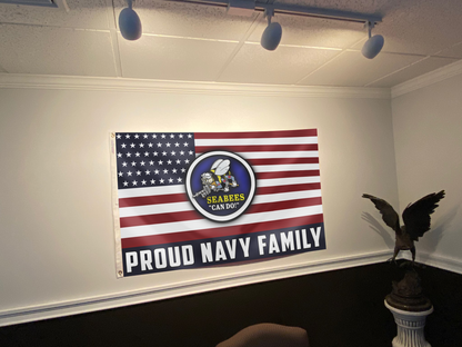Seabees Proud Navy Family Flag