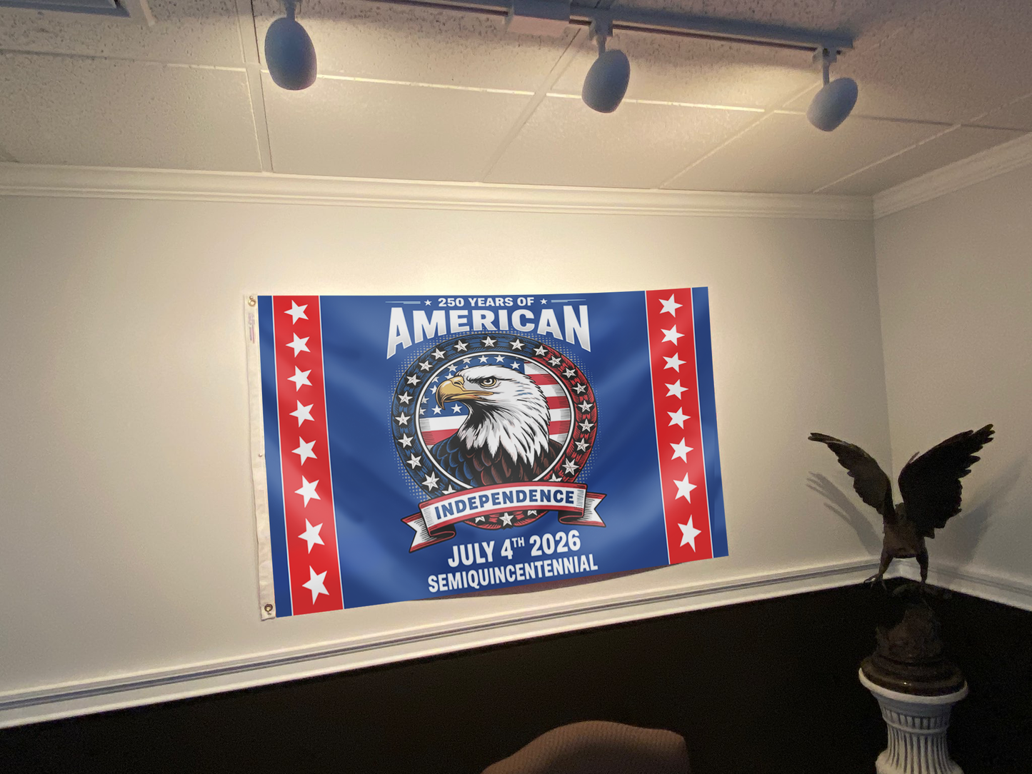 250 Years of American Independence Eagle Flag