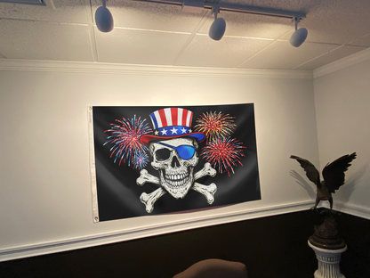 Patriotic Skull Flag