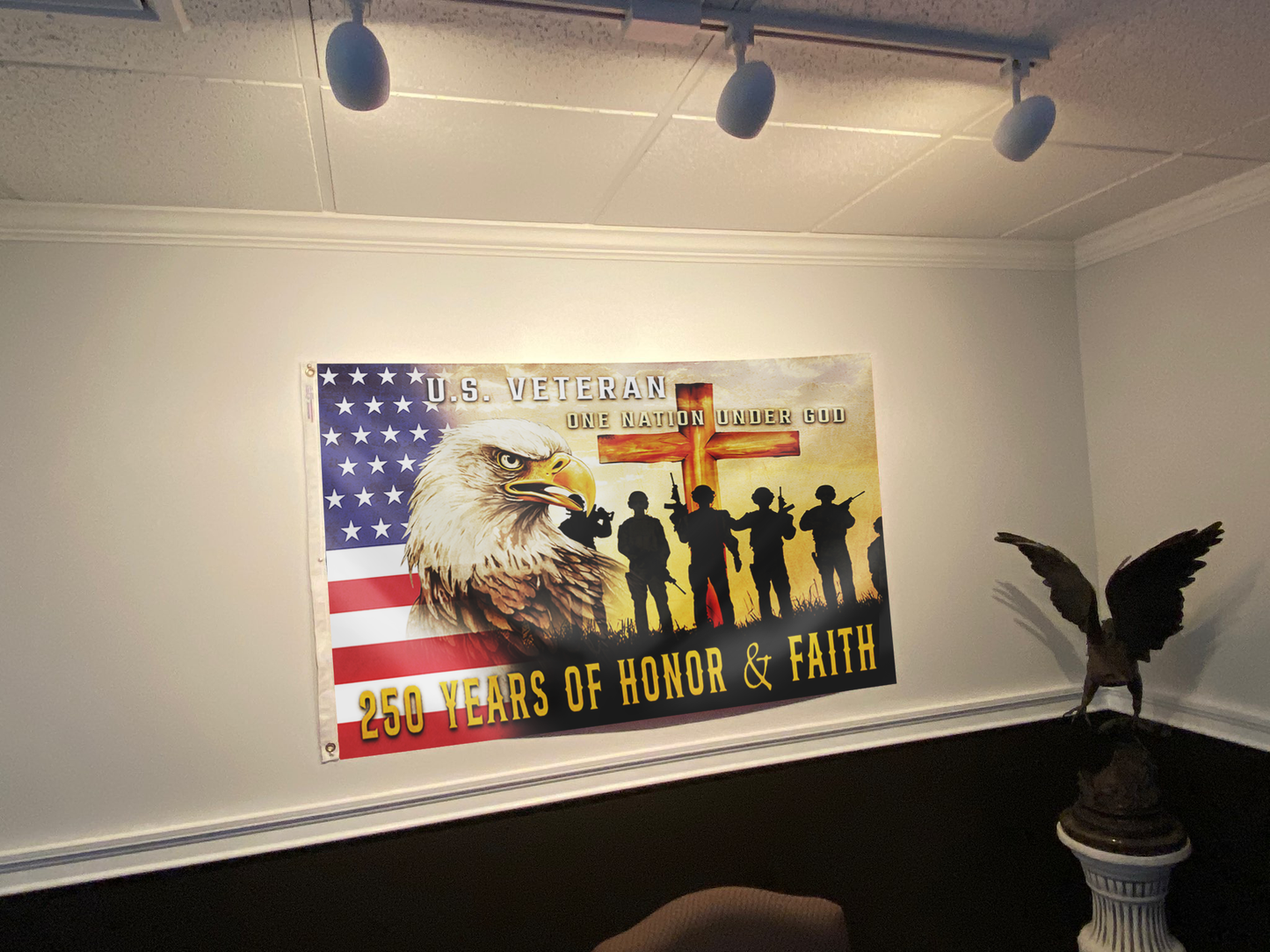 U.S. Veteran One Nation Under God Flag
