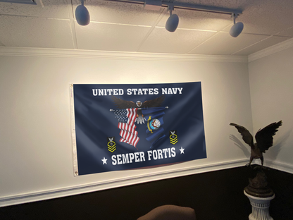 United States Navy Eagle Semper Fortis - Chief Petty Officer Flag