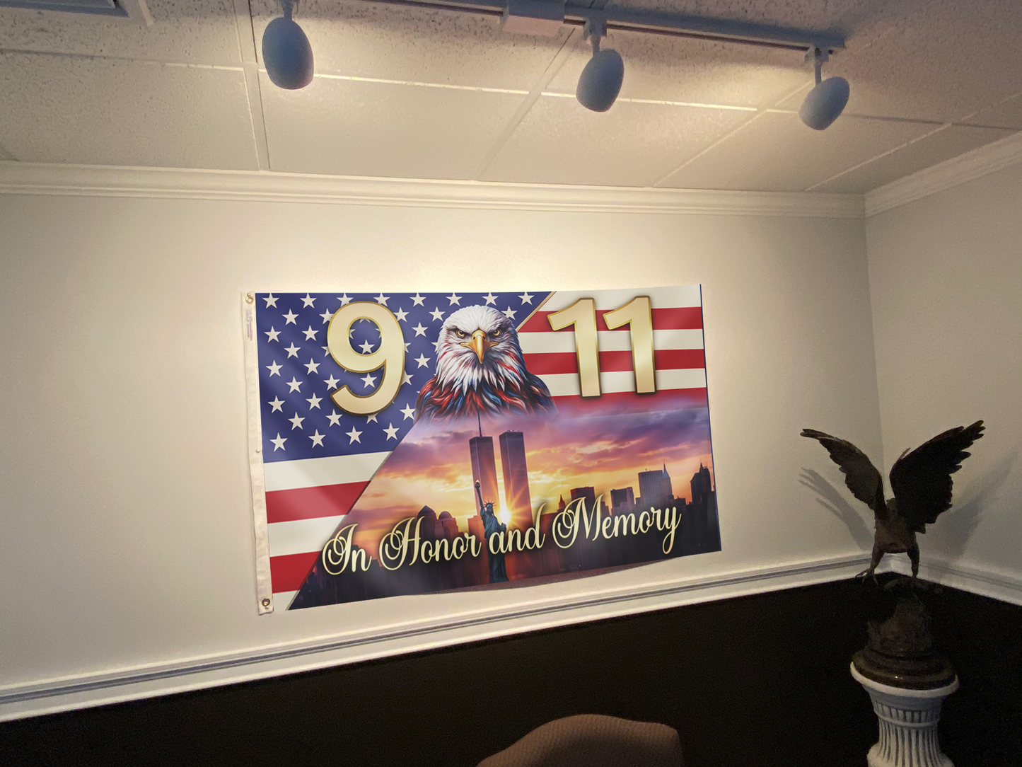 In Honor and Memory 911 Flag