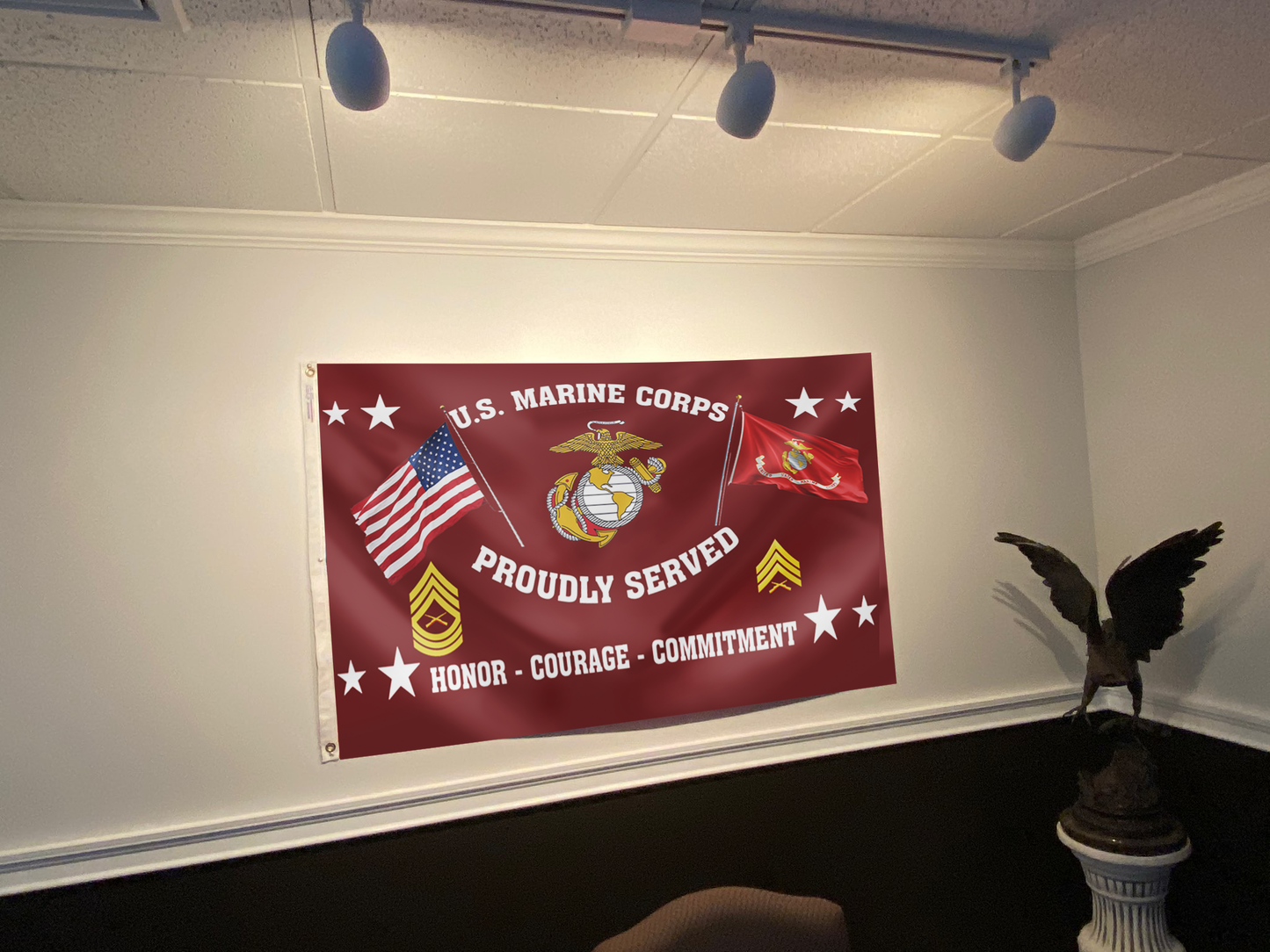 United States Marine Corps - Master Sergeant - Sergeant Flag