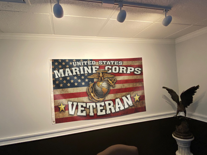 United States USMC Patriotic Military Flag