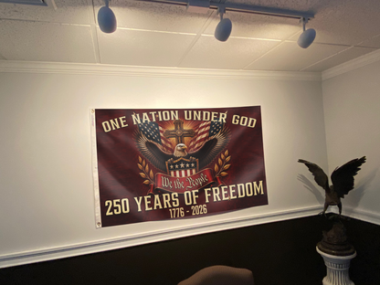 One Nation Under God 250 Years of Freedom Flag
