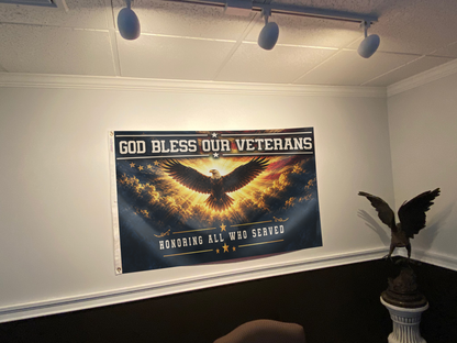 God Bless Our Veterans Flag