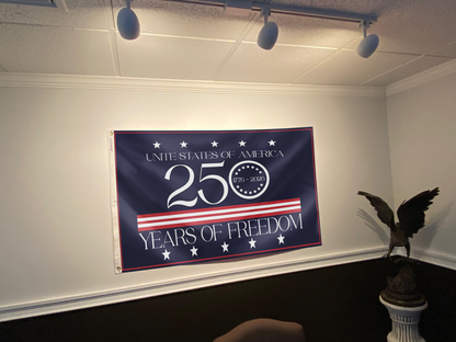 USA 250 Years Of Freedom Blue Flag