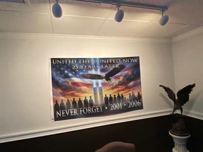 United Then United Now - Never Forget Flag