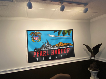 Pearl Harbor Hawaii Eagle USA Flag