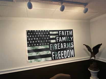 Faith Family Firearms Freedom Flag