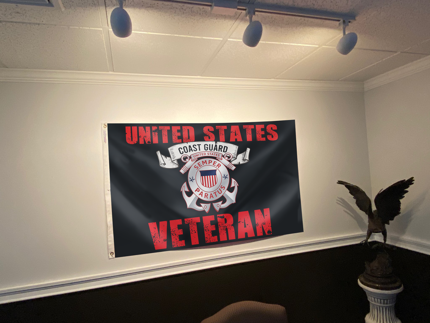 Semper Paratus Coast Guard Black Flag