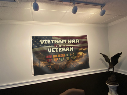 Vietnam War Veteran USA Flag