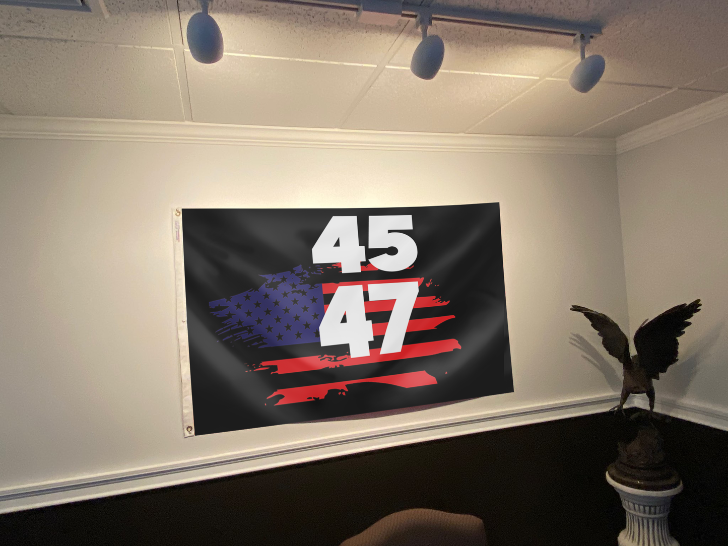 45 47 Trump USA Vintage Flag