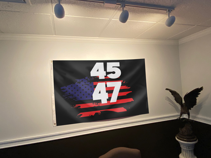 45 47 Trump USA Vintage Flag