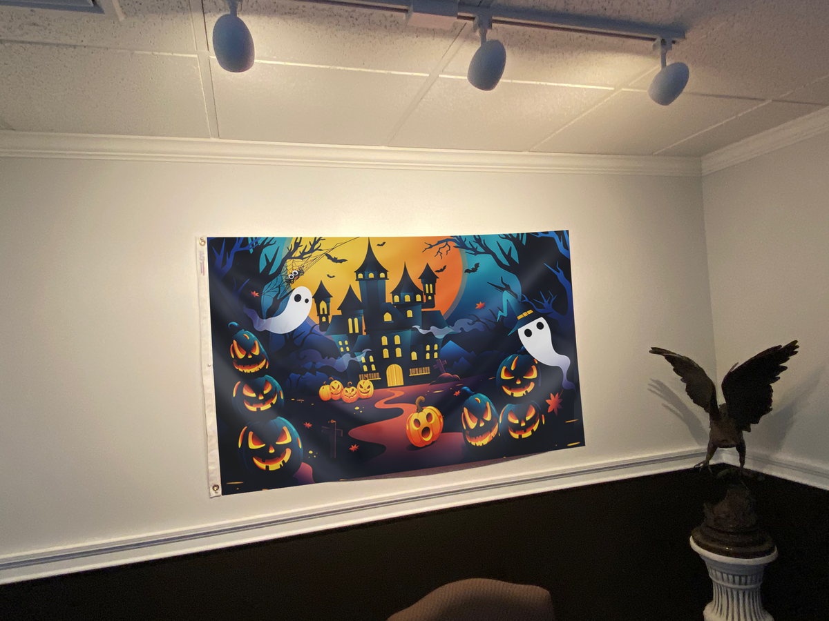 Scary Halloween Pumpkin Flag