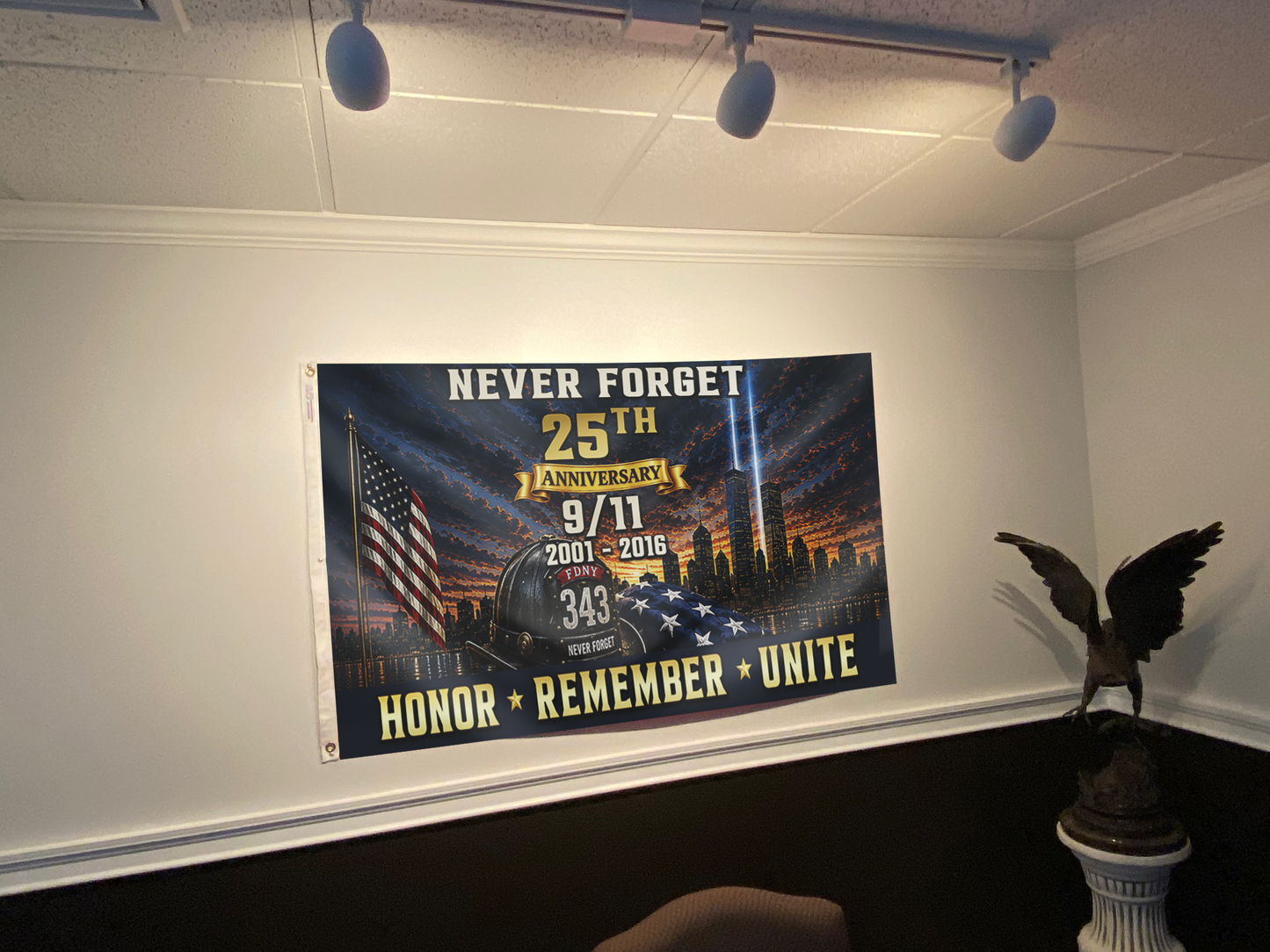 25th Anniversary - We Honor Remember Unite Flag