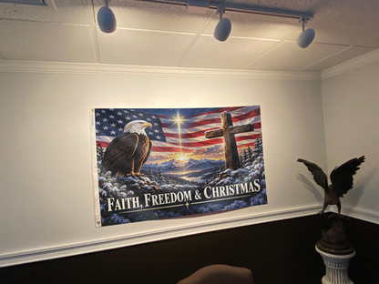 Faith Freedom & Christmas Flag