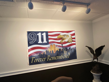 911 Forever Remembered Eagle Flag