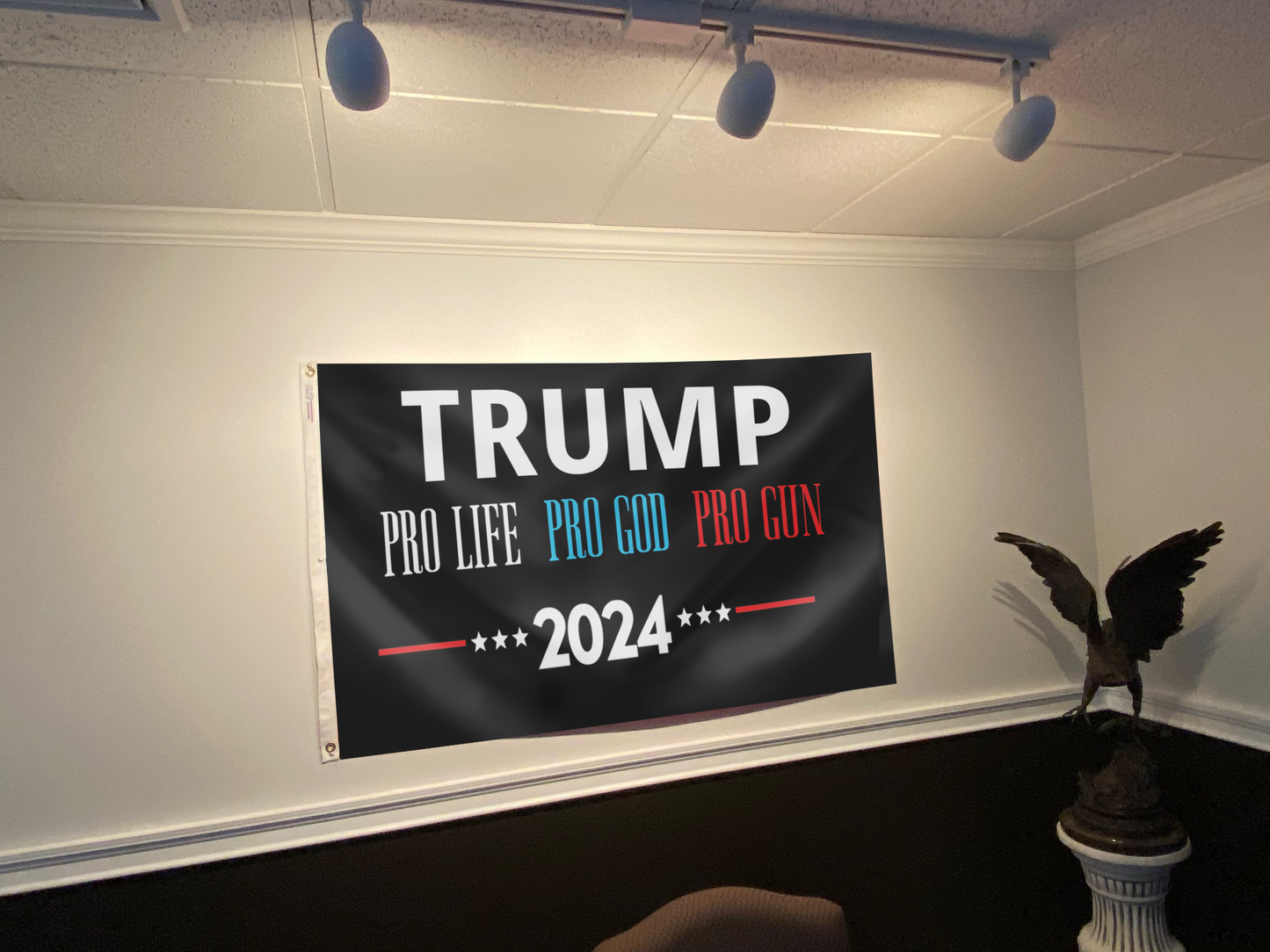 Trump Pro Life Pro God Pro Gun Flag