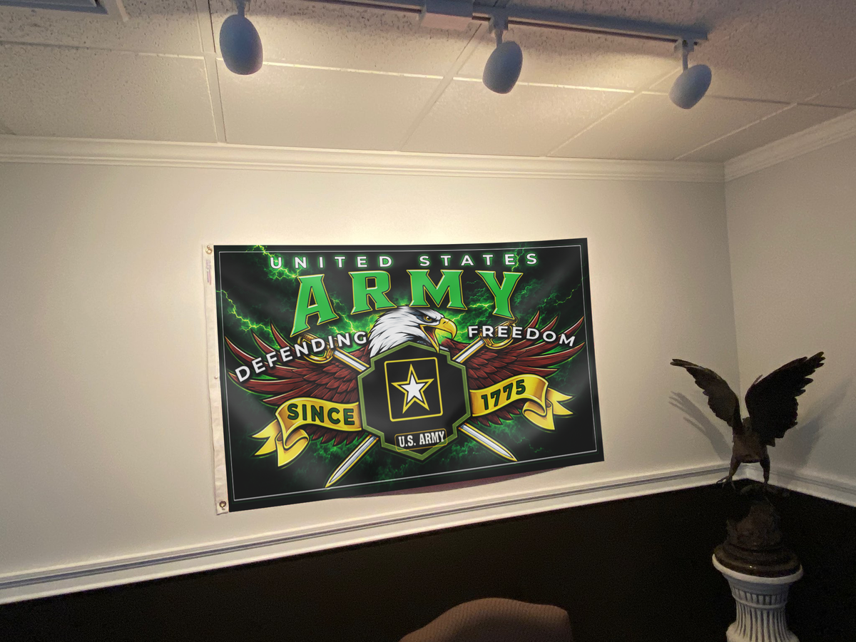 U.S. Army Defending Freedom 1775 Flag