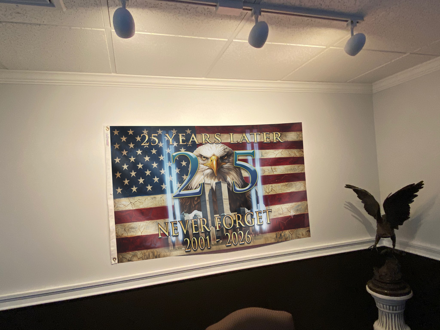 USA Eagle 25 Years Later Flag