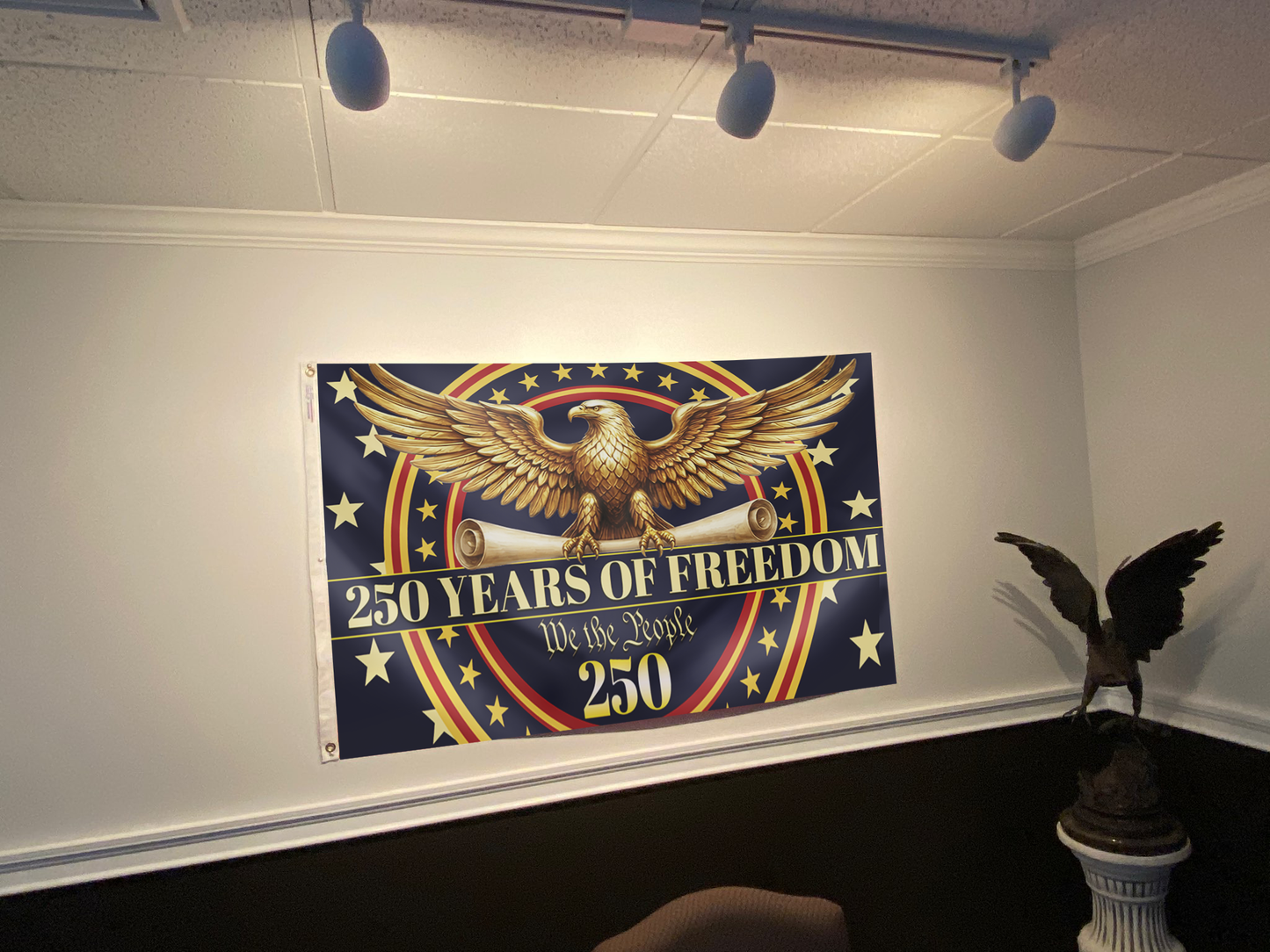 250 Years of Freedom Gold Flag