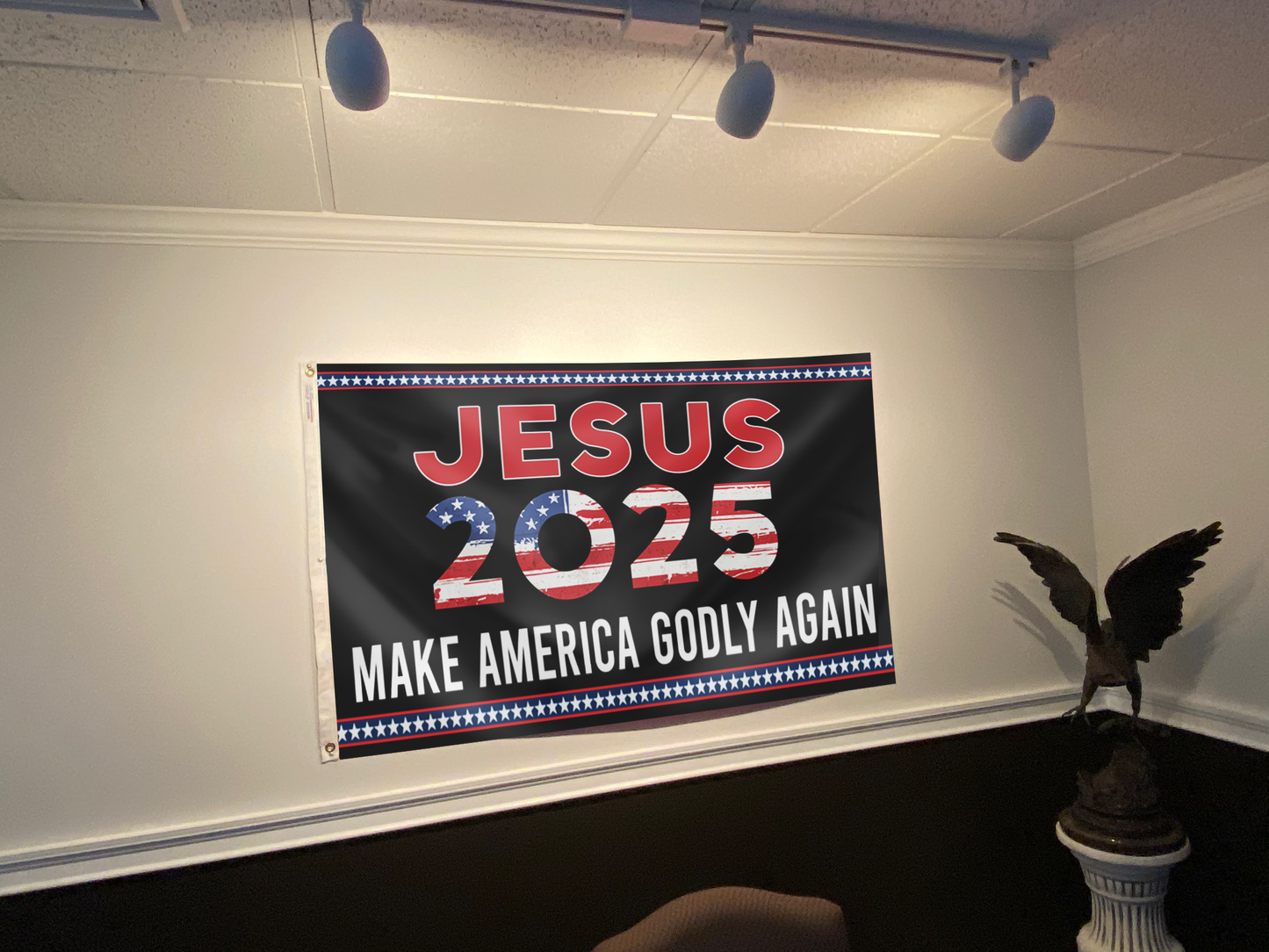 Jesus 2025 MAGA Flag