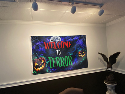 Welcome To Terror Halloween Flag