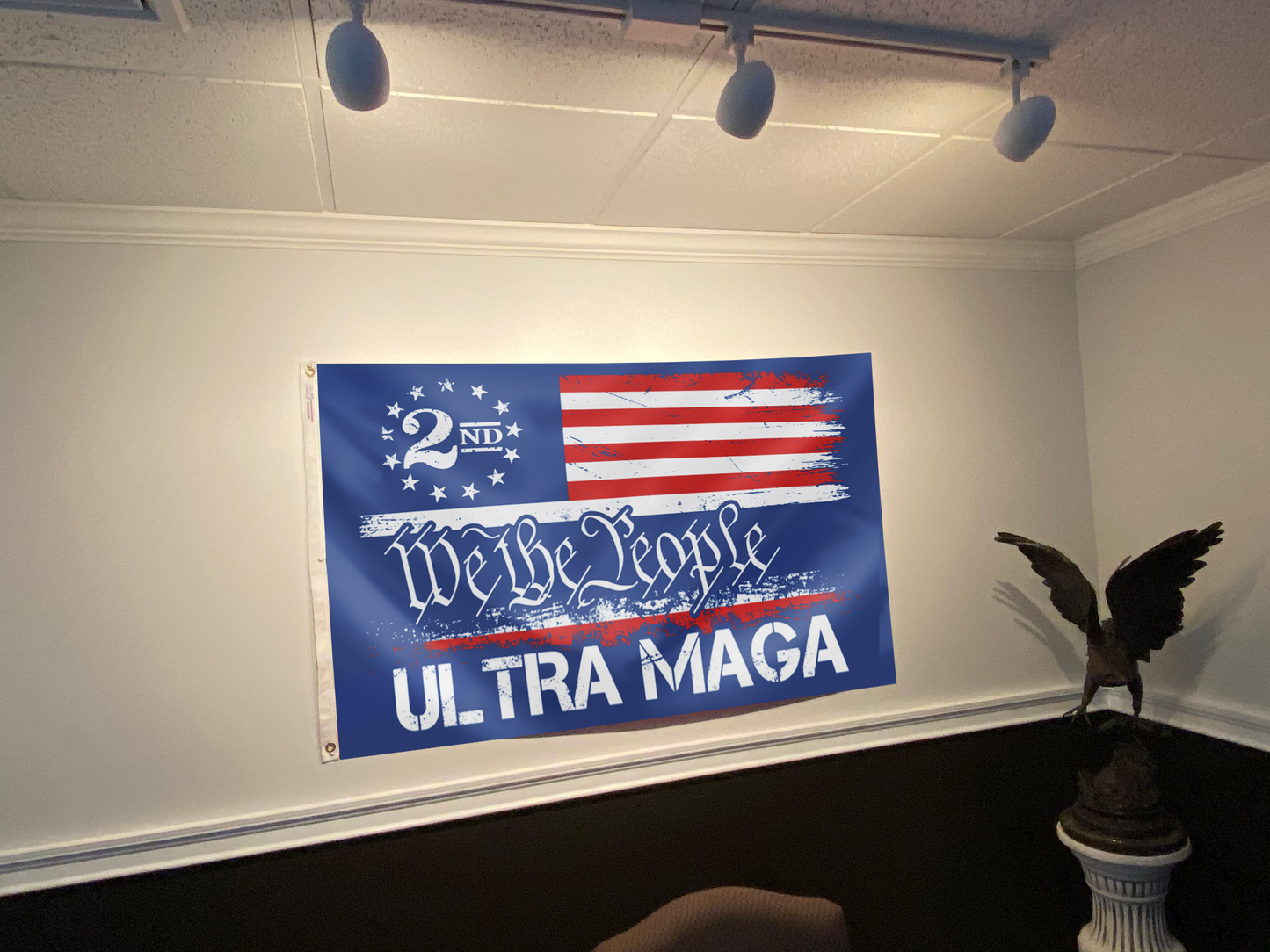 We The People ULTRA MAGA Blue Flag
