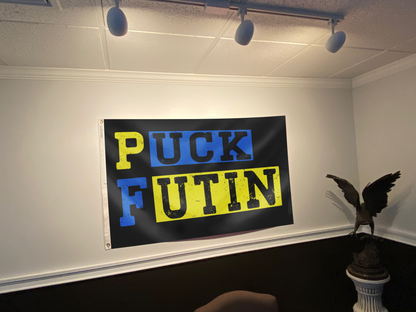 Support Ukraine Puck Futin Flag