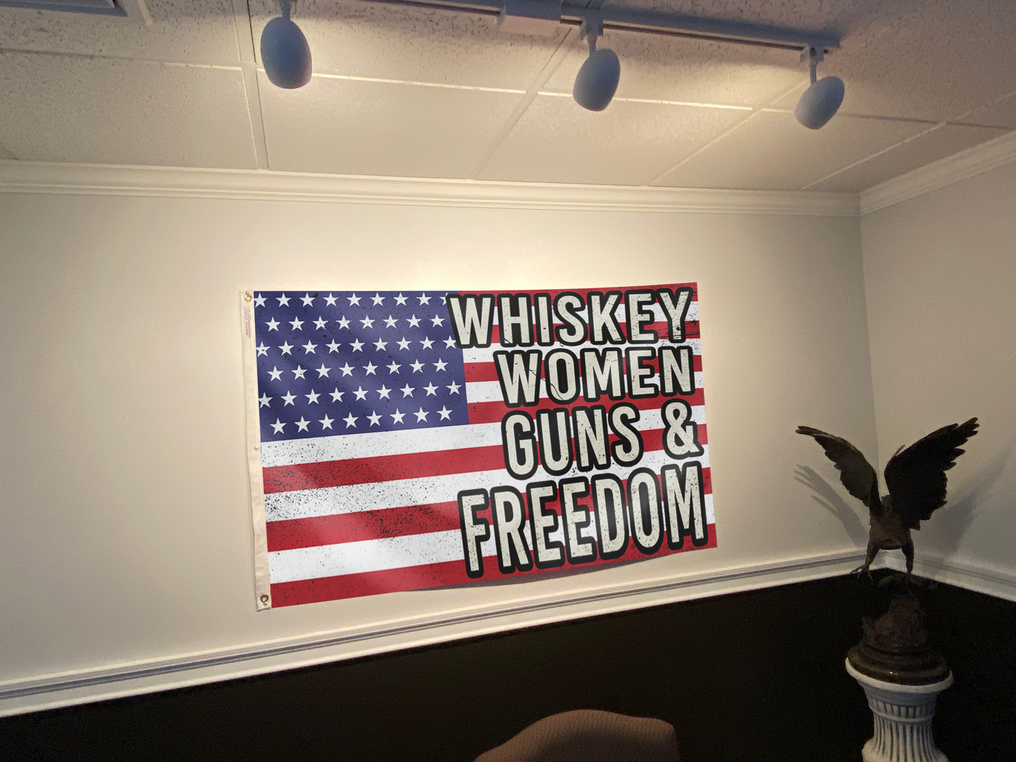 Whiskey Women Guns & Freedom Flag