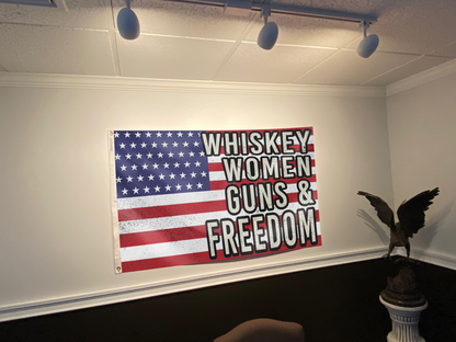 Whiskey Women Guns & Freedom Flag