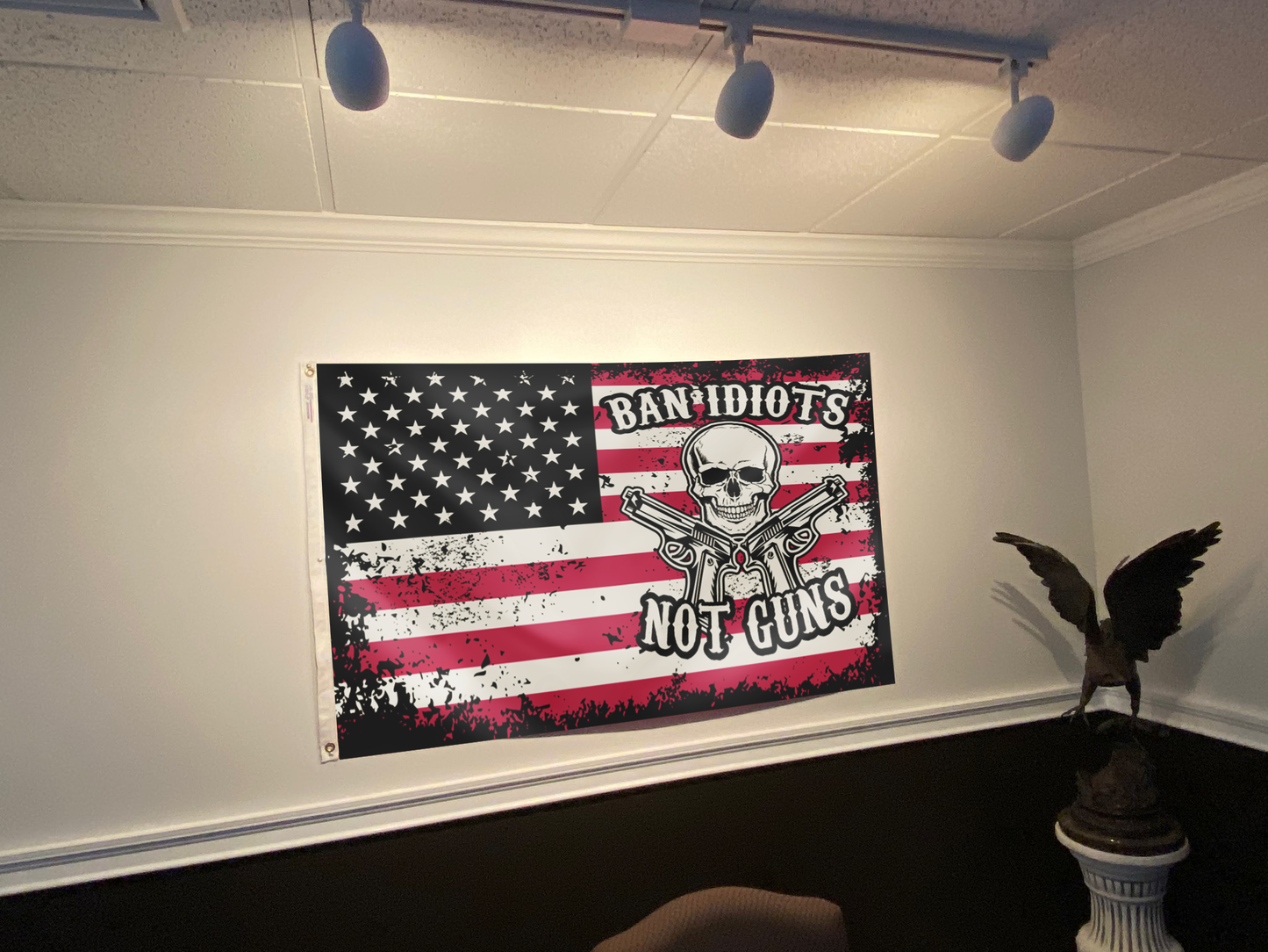 Ban Idiots Not Guns Flag