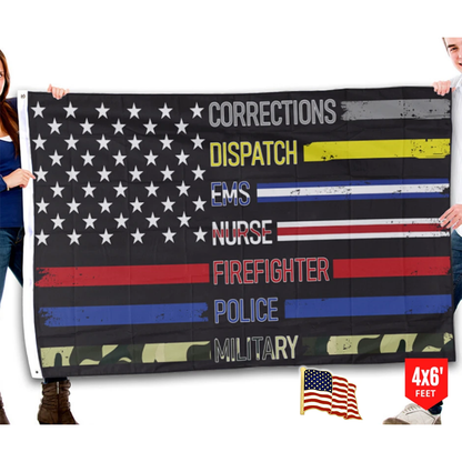 Patriotic Support Appreciation - USA Flag + American Flag Lapel Pin - Bundle