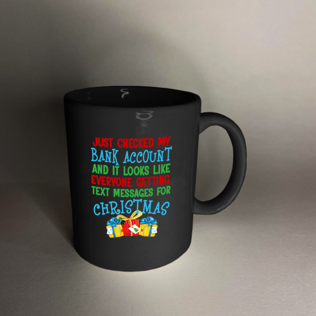 Text Messages For Xmas 11 oz. Black Mug