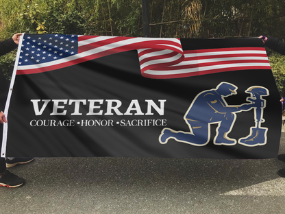 Veteran Courage Honor Sacrifice USA Flag